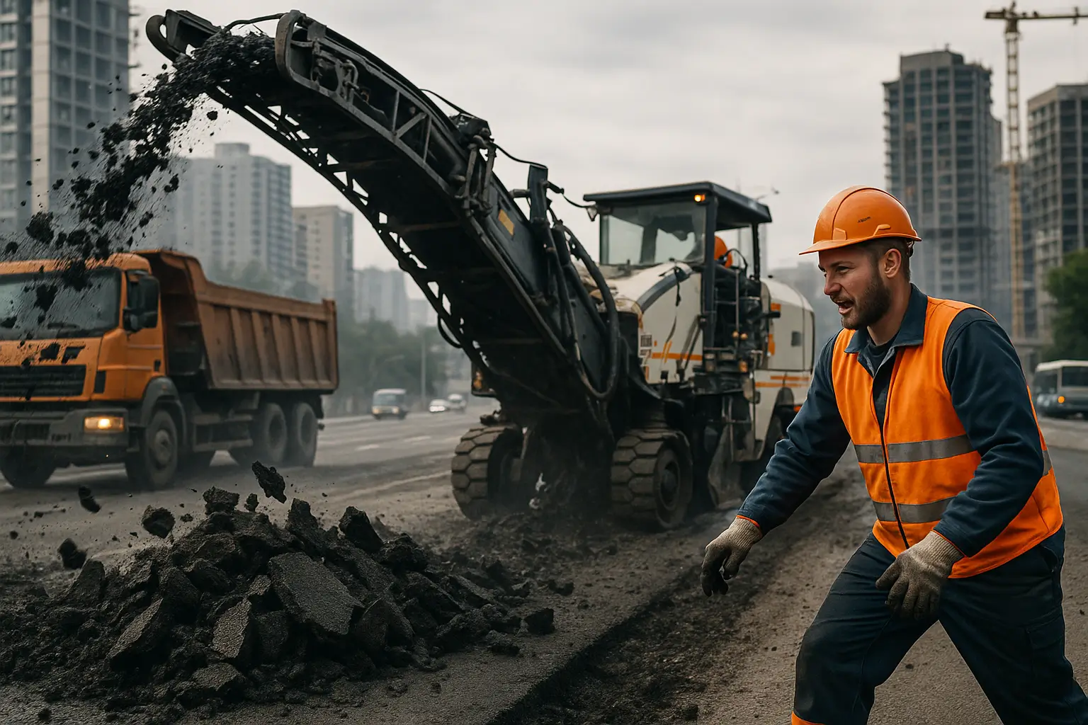 удаление старого асфальтового покрытия