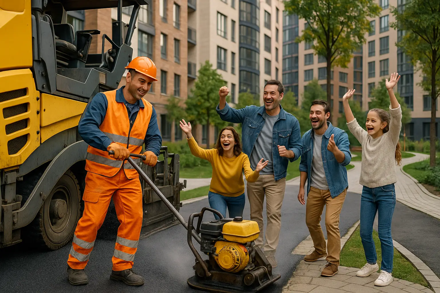 асфальтирование жилого двора